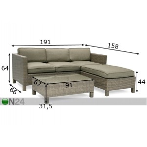 Комплект мебели QUEENS, Garden4you 12894